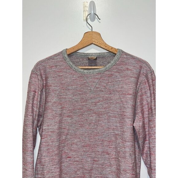 Faherty Reversible Red & Gray Long Sleeve Sweatshirt  Mens Medium - Picture 2 of 9